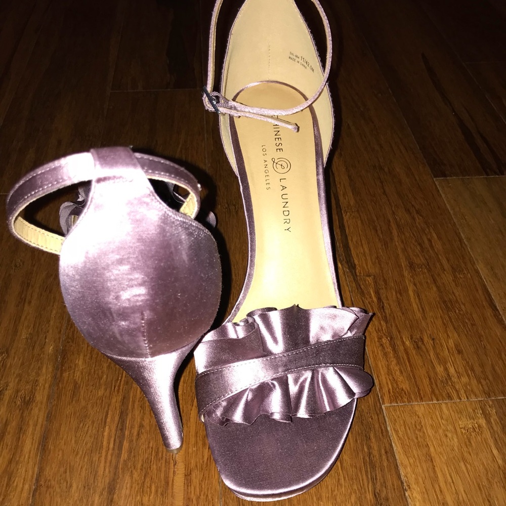 Chinese Laundry Lavender Open Toe Heels, Size 11